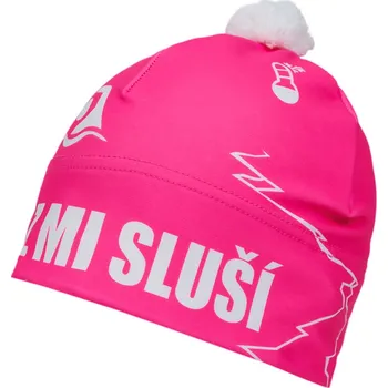 Čepice COLLM Dámská čepice s bambulí MRÁZ MI SLUŠÍ