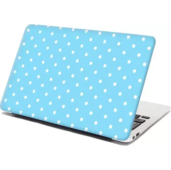 samolepka Sablio Samolepka na notebook Bílé tečky na modré - 29x20 cm