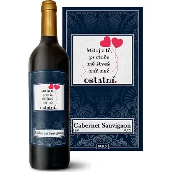 Víno Sablio Červené víno Miluju tě, protože mě štveš míň než ostatní: 0,75 l