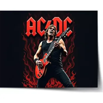 Plakát Sablio Plakát ACDC Kytarista - 60x40 cm