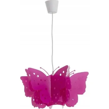 Stojací lampa Lampa lustr Motýlek růžový 40cm E27 pro holčičku
