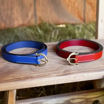 Karnevalový kostým House of Warfare Kožený opasek s raně středověkou zoomorfní přezkou, 2 cm - Outlet