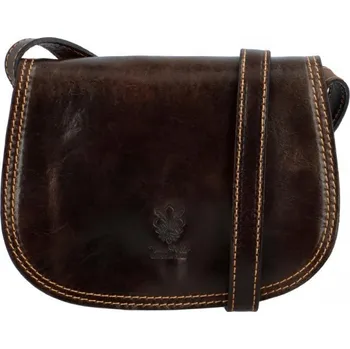Kabelka Dámská kožená crossbody tmavě hnědá - Delami Belinda hnědá