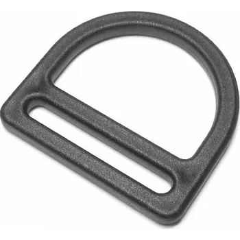 Spona dvojité D 30, bílá, PP