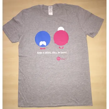 Pánské tričko KRÁSA POMOCI - Babi a dědo, díky, že jsem XXL