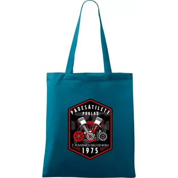 Padesátiletý poklad z původních dílů 1975 - Taška bavlněná - 42 x 38 cm ( Petrolejová )
