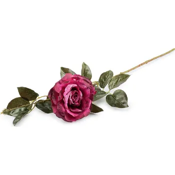 umělá květina Umělá růže, střední, 5 pink