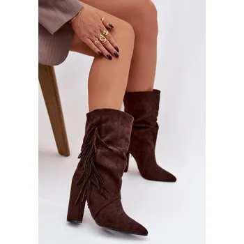 Dámské kozačky Boty na podpatku model 221126 Step in style 37