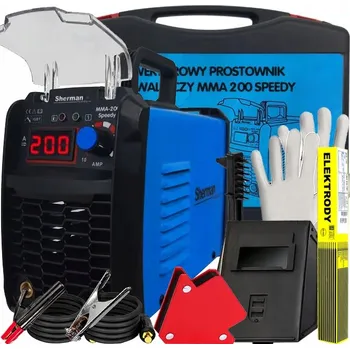 Svářečka Invertorová svářečka MMA 200 SPEEDY s kufříkem Sherman
