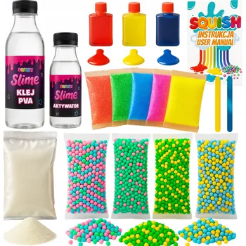 kreativní sada Modelovací hmota Sqiush slime kreativní sada 20 dílů