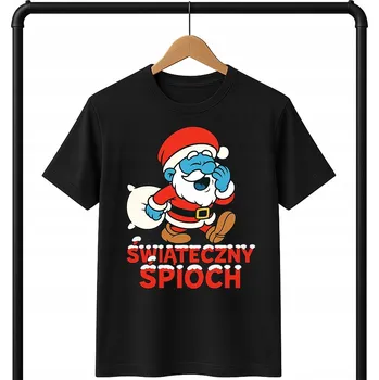 TRIČKO PÁNSKÉ ČERNÉ VÁNOČNÍ ŠMOULOVÉ ŠMOULA VÁNOČNÍ OVERAL/PYŽAMO VELIKOST 3XL