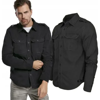 Pánská košile Brandit pánská ležérní košile Vintage Shirt s dlouhým rukávem, regular střih, bavlna, velikost 7XL