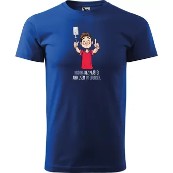 Pánské oblečení Sablio Tričko s potiskem Ano, jsem influencer - modré XL