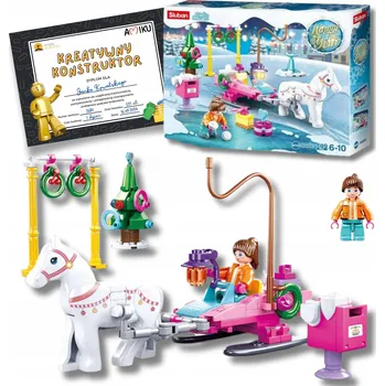 ostatní stavebnice ZIMNÍ SÁŇKOVÁNÍ STAVEBNICE SLUBAN B0889C SÁNĚ KŮŇ