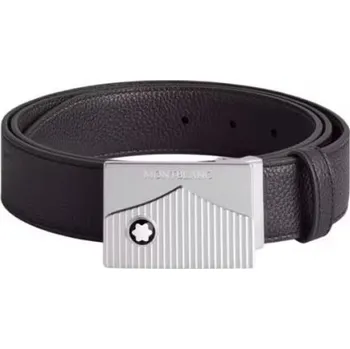 Opasek MONTBLANC - Vintage Palladium Reversible 35 mm - Pánský luxusní oboustranný opasek