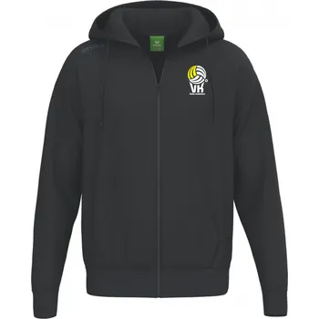 Pánská mikina ERIMA MIKINA NA ZIP S KAPUCÍ 152 VK KARLOVARSKO - Černá - velikost XXXXL