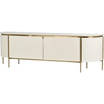 Televizní stolek TV stolek Stilig ST120 200 cm ecru/zlatý/mramor