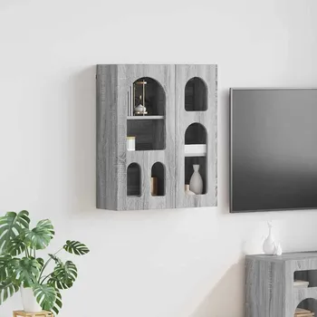 Policová skříň vidaXL Závěsná skříňka Šedá Sonoma 59 x 20 x 71.5 cm kompozitní dřevo