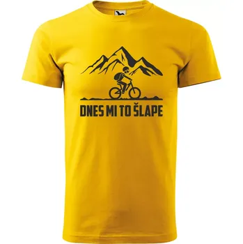 Sablio Tričko s potiskem Dnes mi to šlape - žluté L