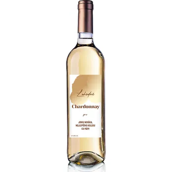 Víno Dárkové víno Chardonnay s originální etiketou Bílé víno