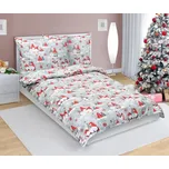 Povlečení dětské - Vánoce Šedá,Červená - 140x200, 70x90 cm BX10118