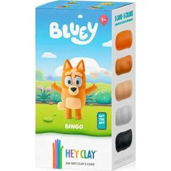 Figurka HEY CLAY - FIGURKA BLUEY BINGO + PŘÍSLUŠENSTVÍ, SADA 5 KUSŮ