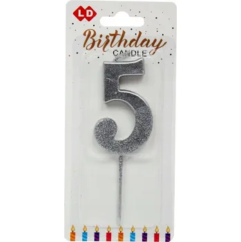 Dortová svíčka ZLATÁ TŘPYTIVÁ SVÍČKA NA DORT ČÍSLO JEDNA PRO 1 ČÍSLICE DÍTĚ