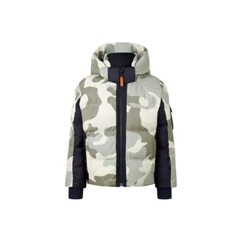 Chlapecká bunda Dětská lyžařská bunda Pablo-D v pískové/khaki/tmavomodré barvě 140-146