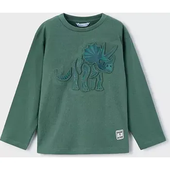 Chlapecké tričko Chlapecké triko dlouhý rukáv Dinosaur Mayoral 4089-42 zelené velikost 134