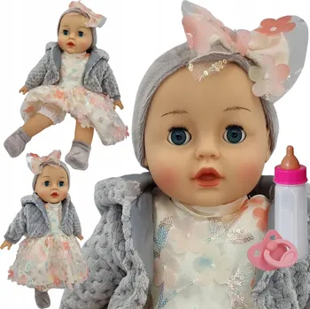 Panenka PANENKA MIMINKO A ZPÍVÁ V POLŠTINĚ ZAVÍRÁ OČI, 45 CM + DUDLÍK + LAHEV_745