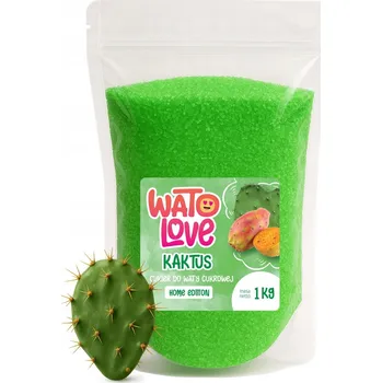 Obraz Stroj na cukrovou vatu WatoLove 1 Kg Kaktusowy Cukier do Waty Cukrowej zelený 1 W