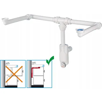 Sifon Umyvadlový sifon Lira dvojitý, plastový