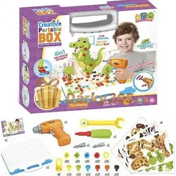 ostatní stavebnice ZOO kreativní panel s vrtačkou 3D