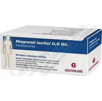 Lék na žaludek, slinivku a játra Magnesii Lactici 0.5 tbl.Medicam.0.5g tbl.nob.50