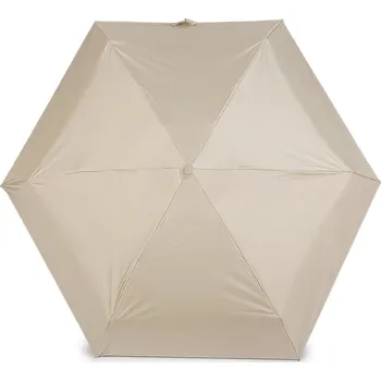 Deštník Skládací mini deštník s pevným pouzdrem, střední, 8 béžová světlá