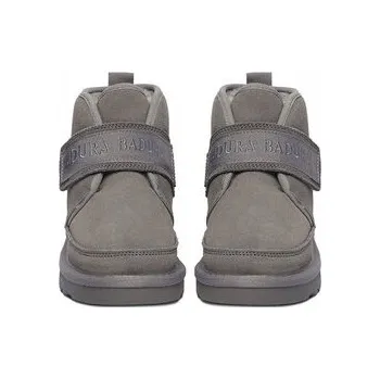 Dámské kozačky Badura dětské kozačky z přírodní kůže šedé, velikost 28