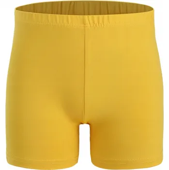 Dámské kraťasy KRAŤASY NA TANEC, BALET, GYMNASTIKU, POLE DANCE, AKROBACII – ŽLUTÉ – VELIKOST 130