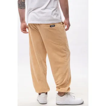 Pánské kalhoty Manšestrové kalhoty PÁNSKÉ ŠŇŮRKY VOLNÉ Hnědé Jigga Cord XL