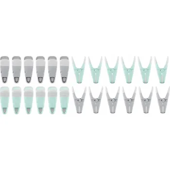 Kolíček na prádlo LIVARNO home Kolíčky na prádlo, kolíčky SOFT, ŠEDÁ/ZELENÁ, 24 ks