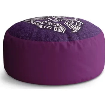 Taburet Sablio Taburet Circle BLACK PANTHER wakanda forever Bílý: 38x48 cm