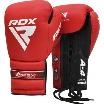 Sportovní chránič RDX Tréninkové rukavice APEX na šněrování, červené, 14 oz