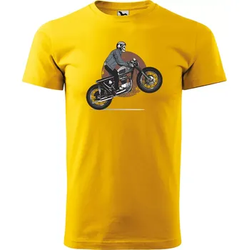 Sablio Tričko s potiskem Jízda až za hrob - žluté 3XL
