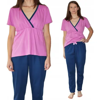 Dámské pyžamo Born2rest dámské pyžamo bavlna modré barvy, velikost XL