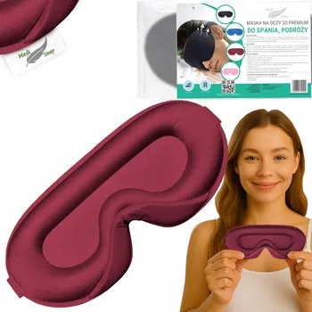 Škraboška na spaní Medi Sleep maska na spaní lycra červená