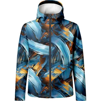 Panel se střihem 62 pánská softshell bunda abstrakt tmavý 3