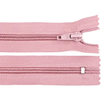 Zip Spirálový zip No 5 délka 18 cm POL, malé, 151614 starorůžová sv.