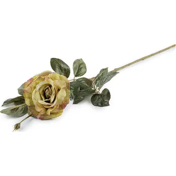 umělá květina Umělá růže, střední, 3 béžová nejsv. pudrová