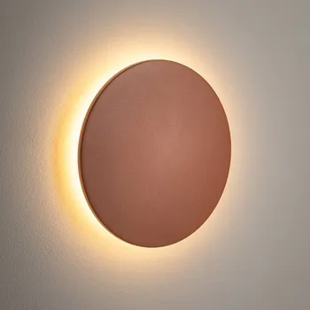 Lampička Euluna LED nástěnné světlo Aria M, cihlově červené, hliník, Ø 18 cm cihlově červená LED 9 W celkem - Doprava zdarma