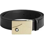 MONTBLANC - Vintage Shiny Light Gold 35 mm - Pánský luxusní opasek