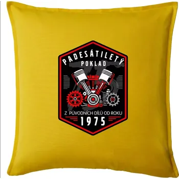 Polštář Padesátiletý poklad z původních dílů 1975 - Polštář 50x50 - 50x50 - Pouze potah ( Žlutá )